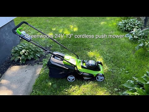 Greenworks 24V 13 inch Cordless Push Mower Assembly and Tutorial