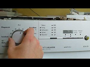 Siemens WM14E193 ("E 14-19") Fehlercode Waschprogramm. Bedeutung: "Wasser in Bodenwanne".
