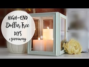 HIGH-END DOLLAR TREE DIYS | Lantern, Succulent Bowls, Pedestal & Giveaway