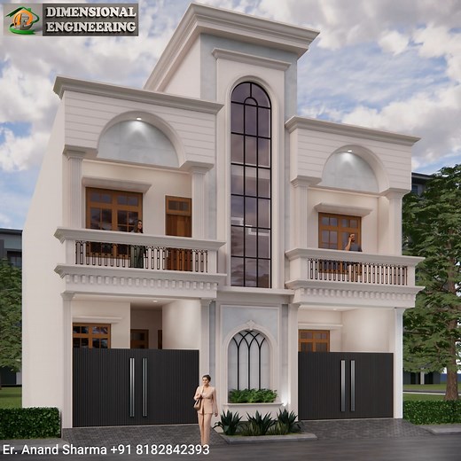 Classical House Animation #Classical_elevation #Classical_house | Dimensional Engineering