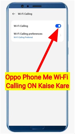 👉🏻 How To Enable Wi-Fi Calling in Oppo Mobile | Oppo Phone Me Wi-Fi Calling ON Kaise Kare #shorts