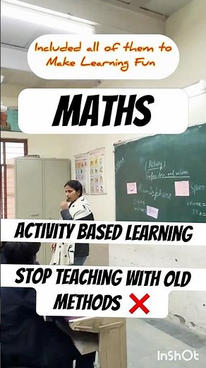 When formulas meet activities 📊😊📖Surface Area &Volume explained in classroom #classroomtocamera