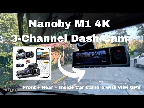 Reseña de la Nanoby M1 4K dash cam de 3 canales | Cámara de auto frontal + trasera + interior con WiFi GPS