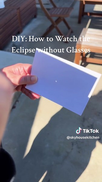 Make your own pinhole to safely watch the eclipse. All you need are two pieces of card stock and a pin to make a pinhole projection of the eclipse. It’s an easy, last-minute solution to safely view this year’s beautiful eclipse! Hope this helps! . . . #eclipse2024 #diyeclipseviewer #watchtheeclipse #diyeclipseviewer