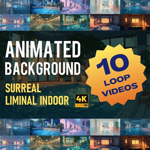 Surreal Liminal Indoor Animated Background 4K | Loop Video - Etsy