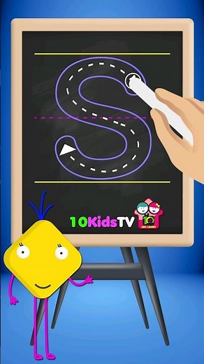 How to Write Letter S for Children - Teaching Writing ABC for Preschool - Alphabet for Kids