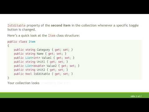 How to Change Property of a Class in an Observable Collection in C# ?