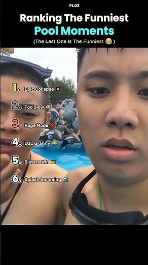 Ranking the Funniest Swimming Pool Moments 🏊‍♂️😂 #epicfails #funny