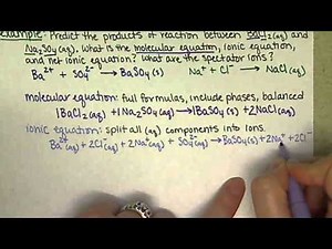 Chem121 Precipitation Reaction, Spectator Ions, and Net Ionic Equations (8.3)