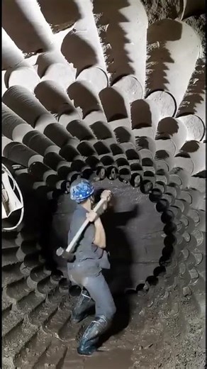 Artificial digging process of underground cave