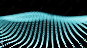 abstrakte Animation mit Gitternetz und Wellenbewegung - Thema Cyberspace oder Zukunft - Loop