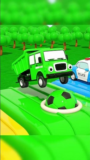 Colorful balls fall down the slide - Learn colors - Nursery rhymes