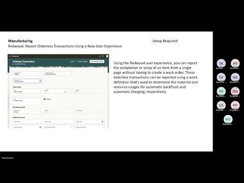 Oracle Fusion Manufacturing and Quality Management New Features of 25C upgrade
