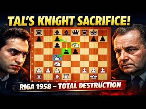 Tal’s INSANE Knight Sacrifice in Riga 1958 ♟️ | Soviet Championship Brilliance