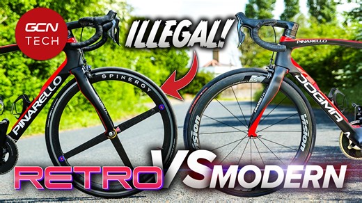7K views · 118 reactions | We’ve got our hands on some illegal exploding retro bike wheels and are putting them up against UCI-legal modern carbon wheels. These Spinergy Rev X wheels were revolutionary when they came out in the 1990s but failed the UCI’s rupture test, leading them to be banned. Retro vs modern: Alex finds out if today’s road bike wheels are actually faster! | GCN Tech | Facebook