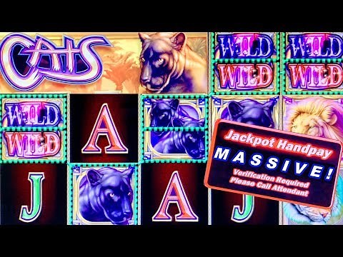 $50 HIGH LIMIT SLOT MACHINE BETS! ★ HANDPAY ON CATS ➜ MASSIVE JACKPOT WIN