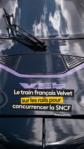 16K views · 136 reactions | Un nouveau concurrent en route pour concurrencer la SNCF. Le Velvet, nouveau train vert au ruban rose, arrive sur les rails des lignes à grande vitesse françaises. Les premières livraisons de trains par Alstom sont attendues en 2028, sur la ligne Paris-Bordeaux. | Franceinfo | Facebook