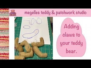Megelles Teddy Bear Making - How to add claws to your bear.