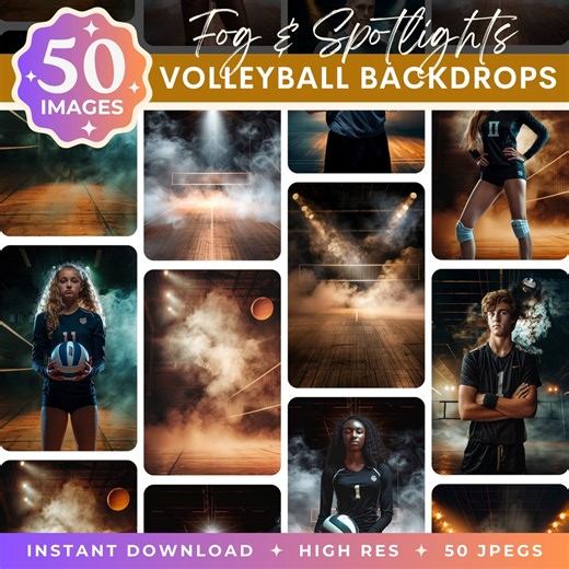 50 Volleyball Court Fog Backgrounds: Sports Photography Photo Overlays for Composites (download) - Etsy