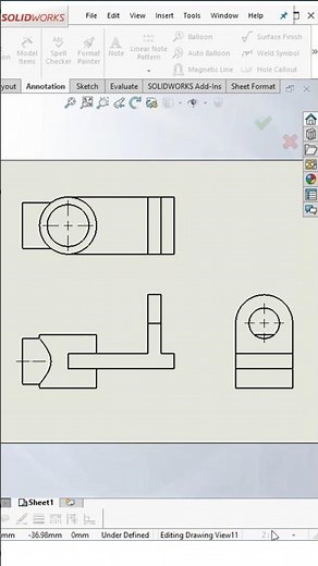 How to use Center mark drawing in Solidworks #cadmonkeys #shortsfeed #shorts #viralreels #reels