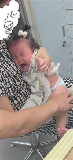 crying baby for injection 😂😭