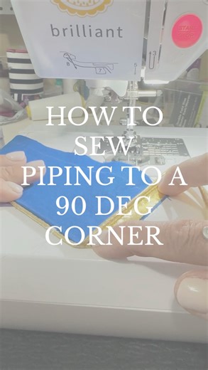 Jenn Williams | PDF Sewing Patterns | Beginner Sewing Tips on Instagram: "How to sew piping to a 90 degree corner! I didn’t know how to do this so I researched and taught myself! I love adding piping to garments but was not sure how to turn a sharp corner. I hope this was helpful! If you thought so, give me a follow because making how to videos is my favorite! #sew #sewing #howtosew"