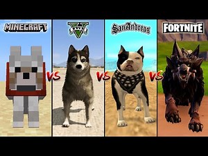 GTA 5 DOG VS MINECRAFT DOG VS GTA SA DOG VS FORTNITE DOG - WHO IS BEST?