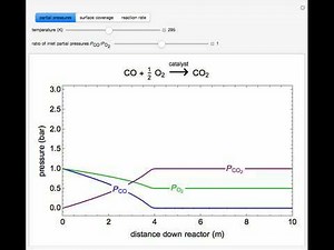 Langmuir-Hinshelwood Reaction in a Plug Flow Reactor