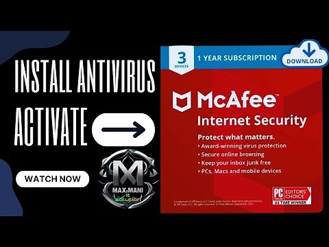 MCAFEE ANTIVIRUS ACTIVATE AND INSTALL ✌️