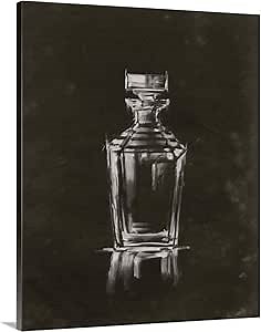 GREATBIGCANVAS Crystal Barware IV Canvas Wall Art Print, Liquor Home Decor Artwork, 36"x45"