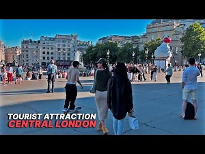 London Walk from Victoria Station to Trafalgar Square, passing the Big Ben and Downing Street ☀️