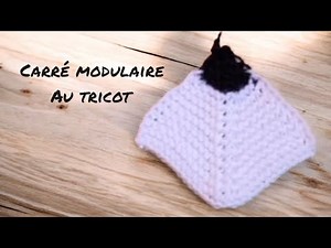 Carré modulaire au tricot