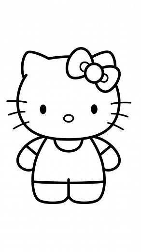 How to Draw Hello Kitty Coloring Pages