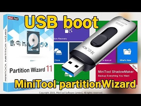 วิธีทำ USB Boot minitool partitionwizard 11