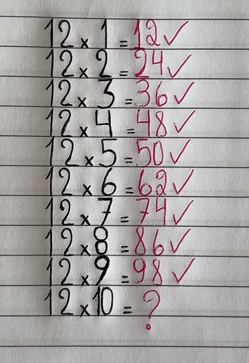 12 x 3 = ? Find and correct the mistake in 12x3