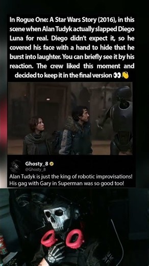 In Rogue One A Star Wars Story (2016), Alan Tudyk showed the power