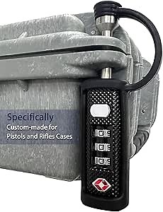 LAFENLIN TSA Approved Firearm Travel Case Locks, Gun Case Hard Pistol Cases Lock Gun Carrying Case Lock, Cut-Proof Case TSA Padlocks for Rifles/Revolver/Handgun/Camera Hard Cases