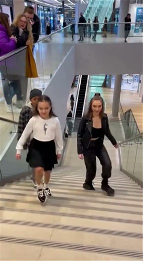 She Stole The Show! Best Shuffle Dance on Stairs 😍 #Shorts