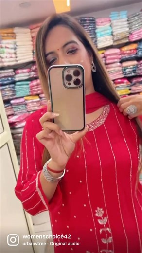 4.5K views · 182 reactions | Get Royal and classy look in our new hand embroidered shades of red chinon suit Available size - m to xxxl For booking kindly what’s app us-7838114561 #womenschoice #reels #reelsinstagram #reelsindia #reelkarofeelkaro #onlineshopping #worldwideshipping✈️ | Women's choice | Facebook