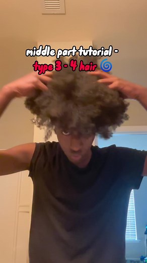Middle Part Tutorial for Type 3-4 Hair