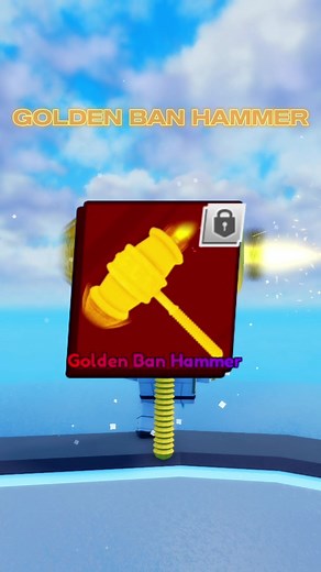 Blade Ball Golden Ban Hammer Showcase