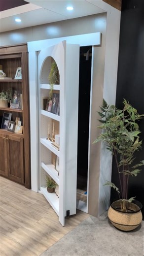 the arched bookcase door is one of our newest designer doors and guess what, you can get one today 😮 | Murphy Door