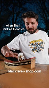 19K views · 612 reactions | The Alien Skull Hoodie & Organic Tee – featuring bold artwork by team rider Johannes Hirschmann  Made in Germany. Super comfy. Street-ready.  Hoodies: black & gray 懶 Tees: black & white  Sizes: XS–XXL (tees up to XXXL) rep Blackriver everywhere you go.  Tap the link in bio to shop! | +blackriver-ramps+ | Facebook