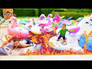 THE FLOOR IS LAVA DANS LA PISCINE 🔥💦