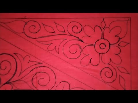 Simple Nokshi katha flower design // নকশি কাঁথার ডিজাইন