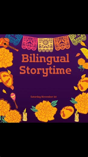 This past Saturday, November 1st. Bilingual StoryTime had a Day of the Dead altar in the library. The children enjoyed delicious, traditional, special bread called “pan de muerto” and a hot chocolate drink. Families celebrate the Day of the Dead by honoring deceased loved ones through traditions like building altars, cooking special foods, and sharing stories. The celebration, which takes place on November 1st and 2nd, involves families gathering at cemeteries, decorating graves, and creating al