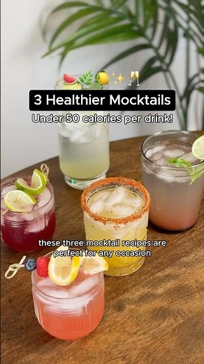 3 Healthier Mocktail Recipes You NEED to Try! #mocktail #healthydrinks #lowcalorie