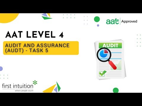 AAT Q2022 Level 4 Audit and Assurance (AUDT) - Task 5 - First Intuition