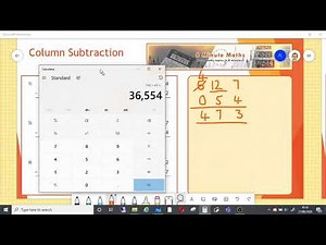 Subtraction using the column method