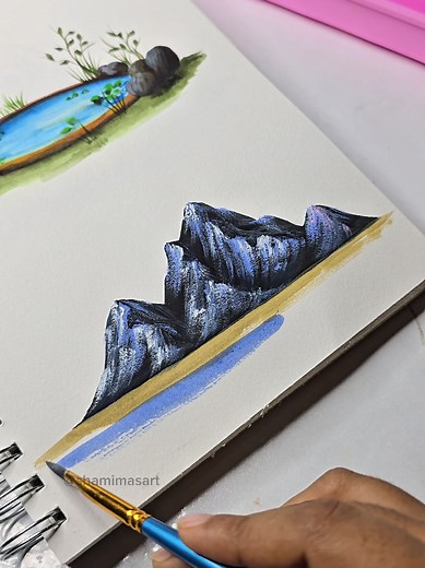 Snowy mountain 🤗🎨 #fyp #fypviralシ
